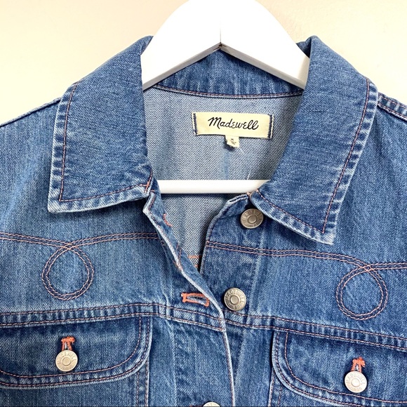 Madewell Cropped Jean Jacket Western Edition - Picture 5 of 10